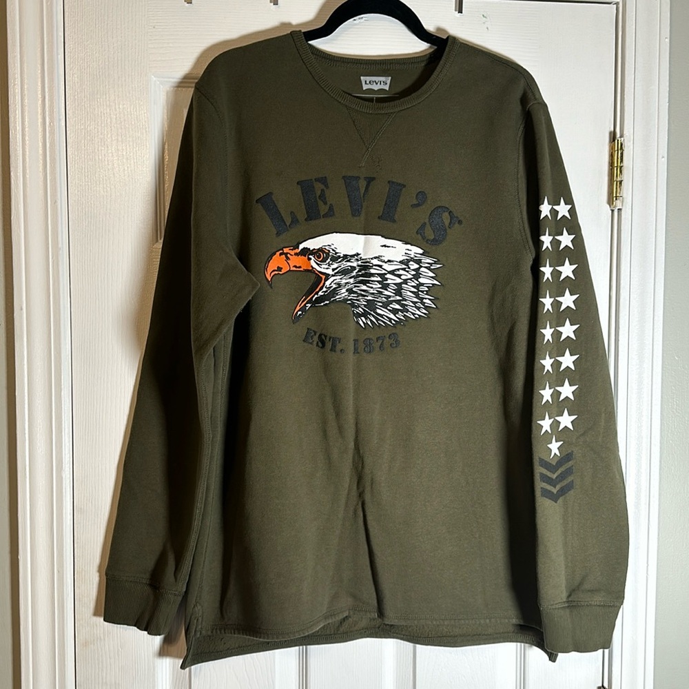 Levi’s Army Green Sweatshirt. Size L